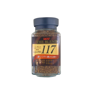 日本进口 UCC117悠诗诗114 瓶装速溶无蔗糖香醇黑咖啡冻干冲泡90g