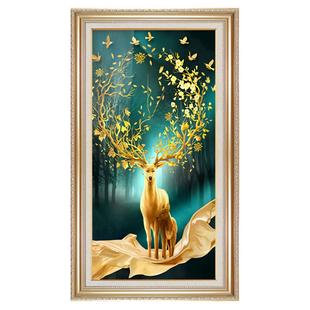 玄关装饰画入户背景墙墙画壁画玄关画2024年新款高端走廊过道挂画