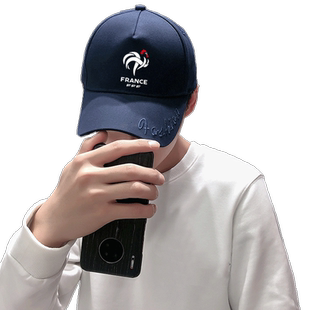 法国队足球高卢雄鸡姆巴佩本泽马博格巴球迷鸭舌帽子男女棒球帽子