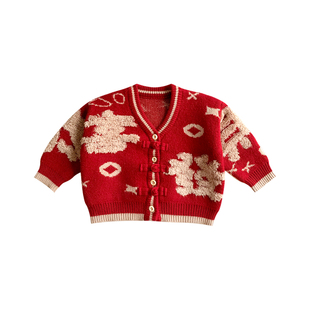 婴儿分体套装男宝宝2026新年过年衣服男童冬装一整套高级帅气年服