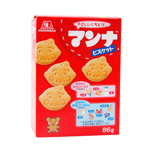 日本森永含铁高钙牛乳动物饼干宝宝零食磨牙饼干儿童营养食品 7+