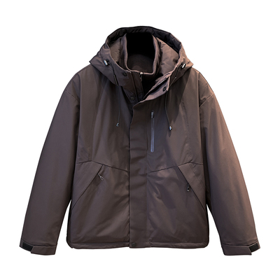 可拆卸两件户外三防鹅绒工装羽绒