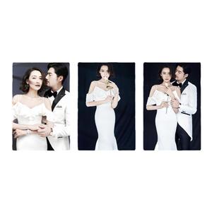 挂墙组合简约放大相框婚纱照片墙
