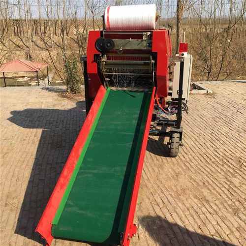 甘蔗尾叶打捆包膜机 玉米秸秆揉丝打包机 牧草打捆包膜机型号