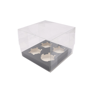 2/4/6/12粒装透明纸杯蛋糕包装盒杯子Cupcake甜品手提马芬杯加高