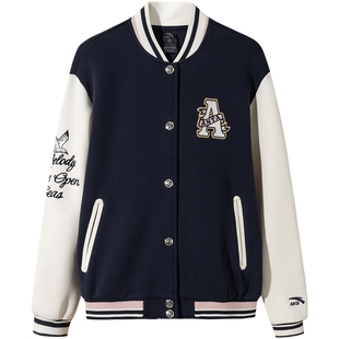 【关晓彤同款】安踏易打理棒球服夹克女复古休闲外套162518701S