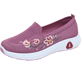 老北京布鞋女新款2026一脚蹬正品老人鞋中老年软底运动春秋妈妈鞋