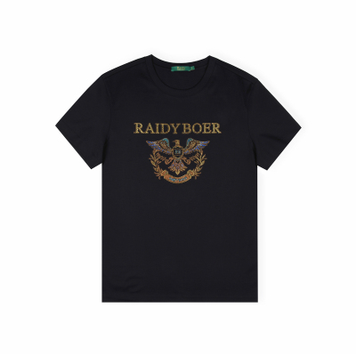 【抑菌+100%棉】Raidy Boer/雷迪波尔2025年春男烫钻短袖T恤7066