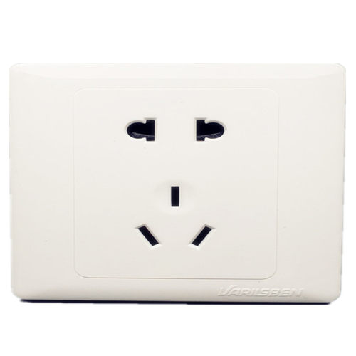 五孔10A电源插座 二三级5孔五眼墙壁开关面板 86型