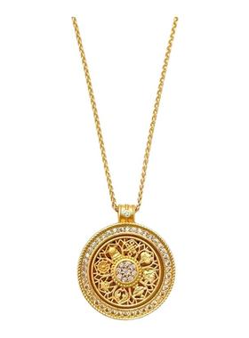 新中式六字真言八宝罗盘锁骨链