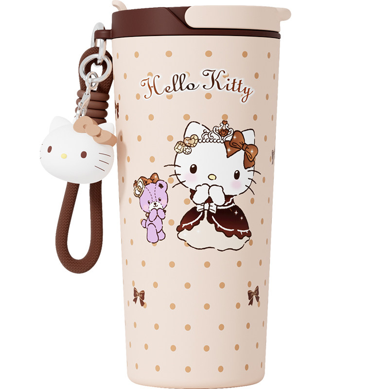 hellokitty保温杯女生可爱高颜值水杯便携带吸管新款咖啡杯子礼物