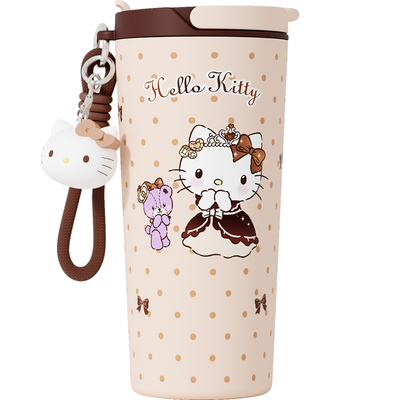hellokitty保温杯女生可爱高颜值水杯便携带吸管新款咖啡杯子礼物