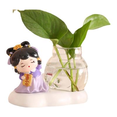 可爱花瓶摆件玻璃透明水养容器