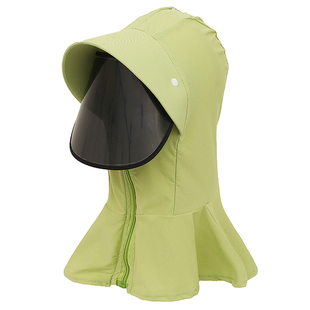 骑行防晒帽采茶大帽檐防紫外线遮脸脖子骑车不翻遮阳儿童夏季户外