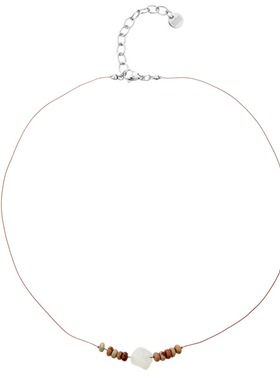 超细链条项链天然石无性别