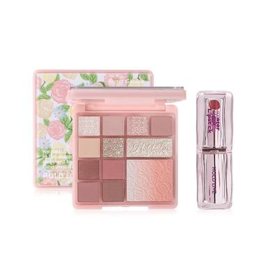 HOLD LIVE彩妆套装 巴黎花园12色升级大盘小透明口红日常组合装女
