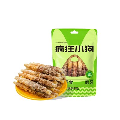 疯狂小狗鸡鸭鲜肉双拼磨牙棒100g