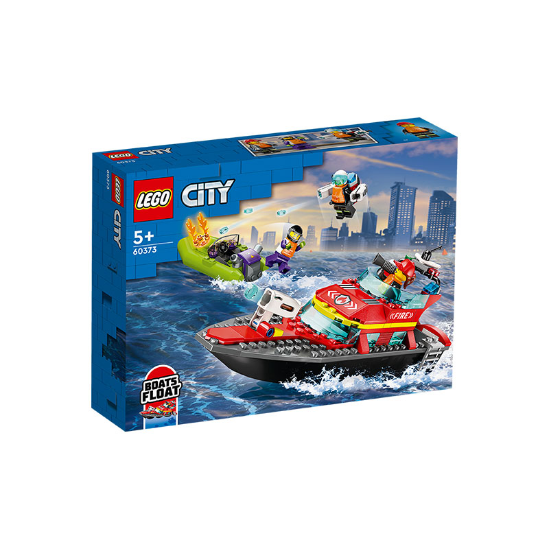LEGO樂高城市系列60373消防救援艇拼搭積木玩具男孩禮物