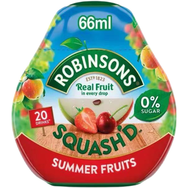 现货英国Robinsons Squash'd夏季水果浓缩液无糖水果汁橙汁66ml