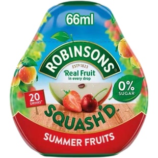 现货 英国Robinsons Squash'd夏季水果浓缩液无糖水果汁橙汁66ml