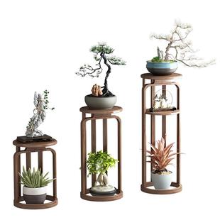 花架子客厅落地式家用新中式摆件装饰多层盆栽架花几台置物架阳台