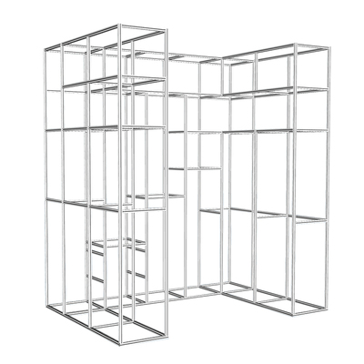 2025新款定制铝型材衣橱铝合金金属衣柜框架DIY置物骨架自装柜子