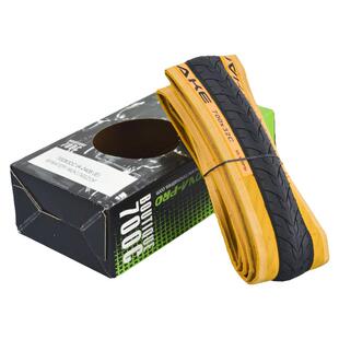 伊诺华700x28/32C黄边粉边半光头公路自行车折叠外胎瓜车防刺轮胎