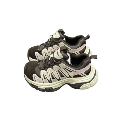 真皮厚底老爹鞋女登山运动鞋冬季