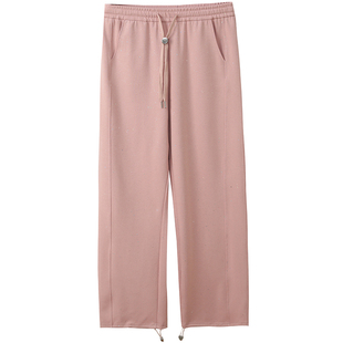 胖莹莹大码女装200斤胖mm韩版细闪高腰显瘦弯刀裤休闲裤阔腿裤