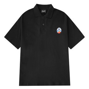 男装潮牌港风日系翻领T恤 2026春季新款时尚宽松POLO衫短袖半袖