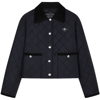 TeenieWeenie灯芯绒撞色翻领棉服