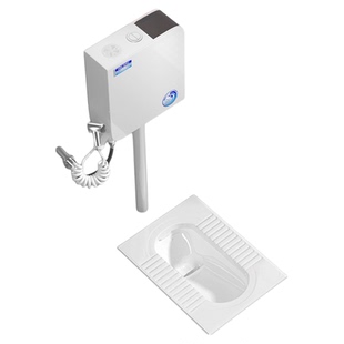 松鲸家用陶瓷蹲便器水箱整套装卫生间防臭大便器蹲坑式便池子厕所