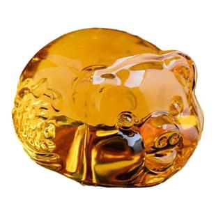 黄水晶猪摆件招财十二生肖高档猪年礼品生日礼物客厅家居装饰品