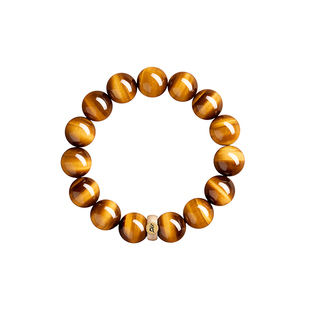 福禄纪官方旗舰店天然虎眼石手串男士本命佛闪电黄虎眼水晶手链女