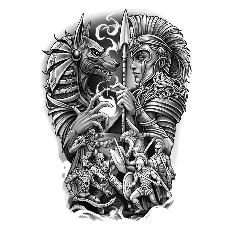 XMXP国潮满背草本果汁纹身贴男帅
