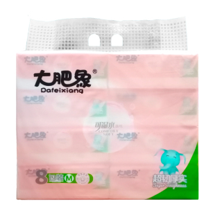 大肥象抽纸巾350张M码大包纸巾母婴适用家用实惠装餐巾纸卫生纸批