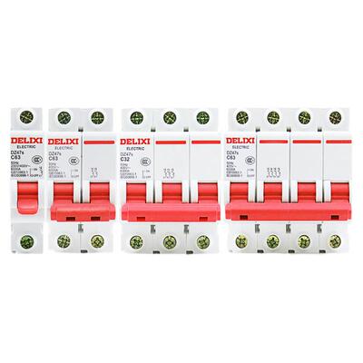 德力西电气1/2/3/4P空气开关电闸