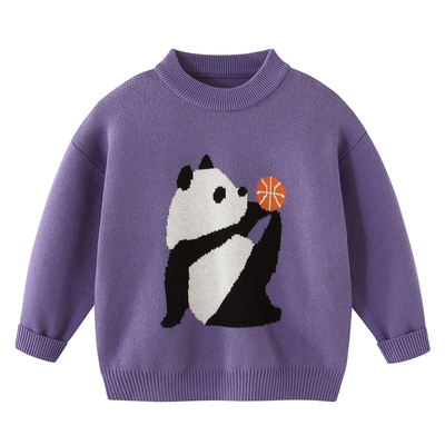 男童圆领毛衣纯棉冬季打底针织衫