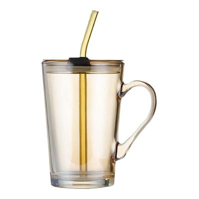 水杯玻璃杯吸管杯女高颜值夏季