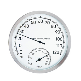 三印工业温湿度计高精度不锈钢材质耐高温家用干湿度表机械挂壁式