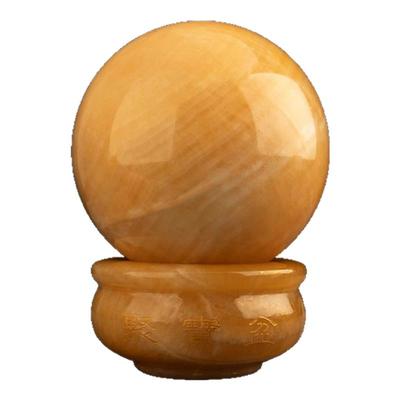 天然米黄玉聚宝盆创意摆件