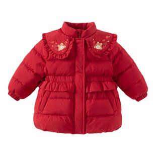 【商场同款】戴维贝拉女童羽绒服冬季儿童宝宝防水国风新年外套