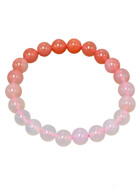 贝奇手作女盐源玛瑙可爱渐变手链