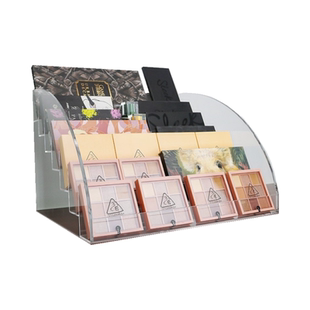 真亚克力眼影盘收纳盒桌面化妆品置物架粉饼口红香水气垫彩妆梳妆