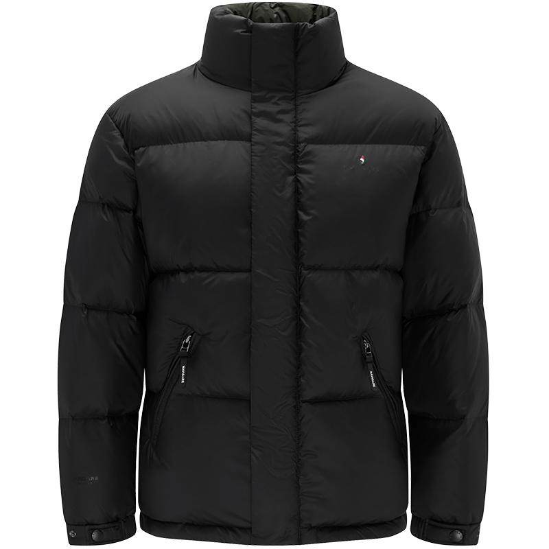 [张新成同款]Navigare小帆船黑色加厚羽绒服男冬季面包服短款外套