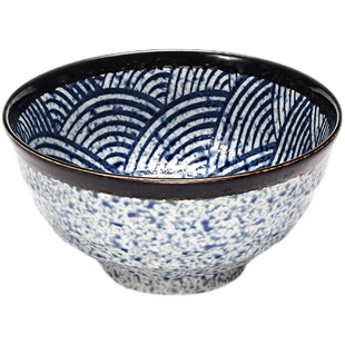 陶瓷餐具大面碗日式和风家用汤碗釉下彩复古风商用拉面碗