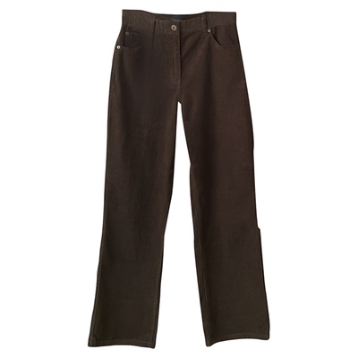 秒发！美拉德穿搭灯芯绒休闲裤韩国25秋冬新款棕色高腰直筒长裤子