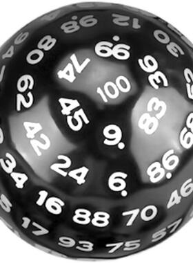 一百面100面数字骰子多面球形游戏色子教学道具桌游