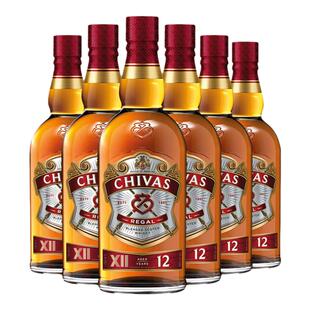 芝华士 12年苏格兰调和型威士忌700mL六支洋酒原瓶进口