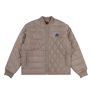 PLEASURES  五星绗缝徽章贴布绣夹克男女同款高街纯色棒球领外套